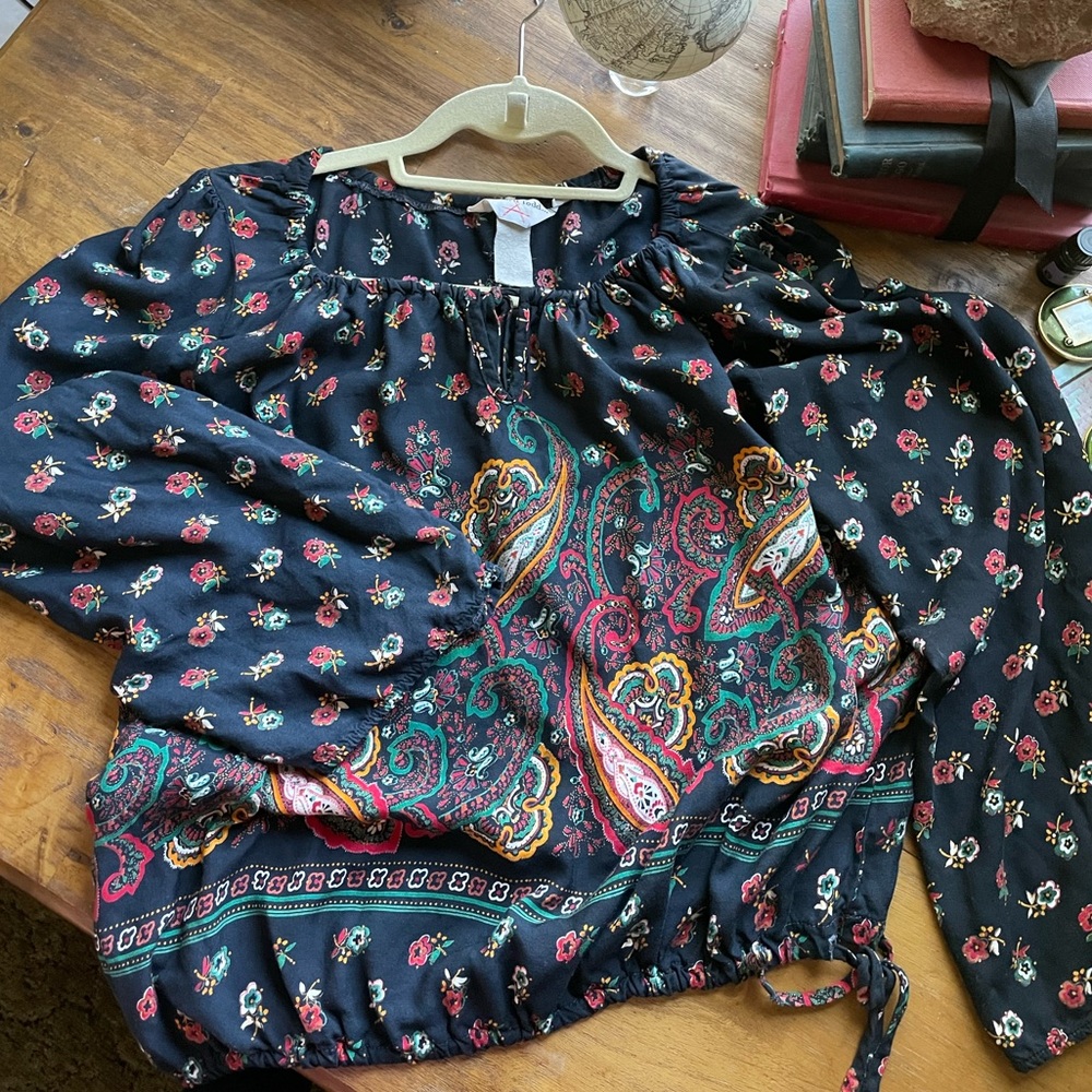 VINTAGE floral peasant top Richard-Todd…